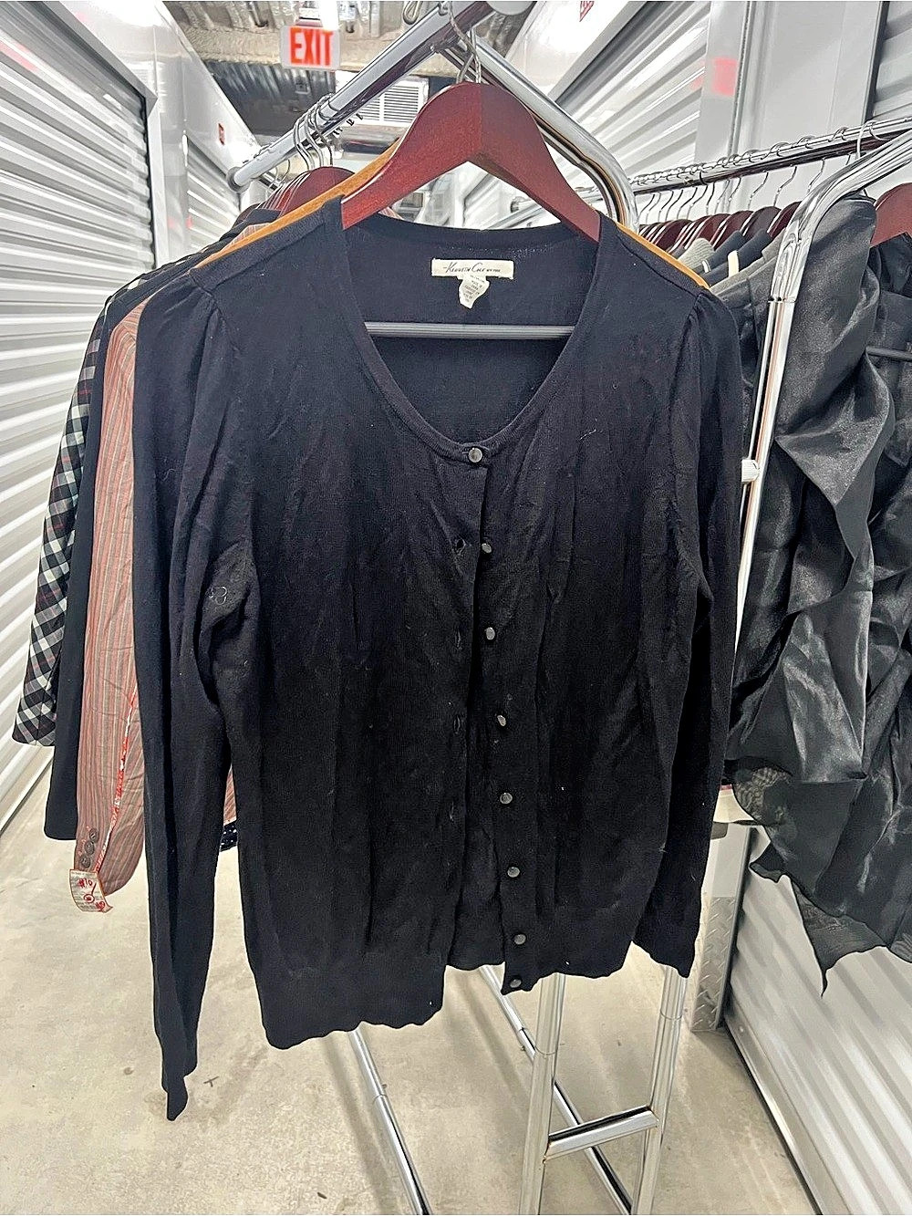Kenneth Cole black cardigan size Medium